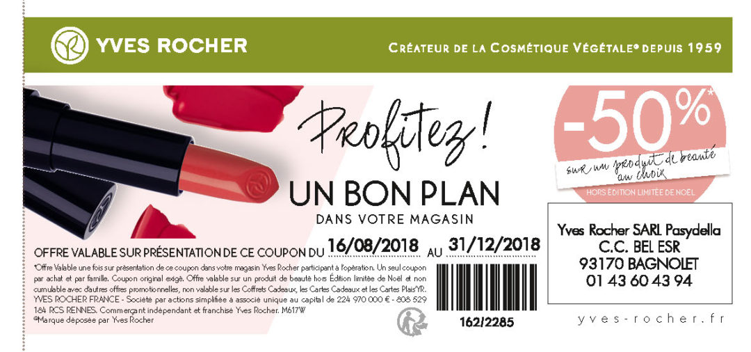 Yves Rocher : exclusif ! - Centre Commercial Bel Est